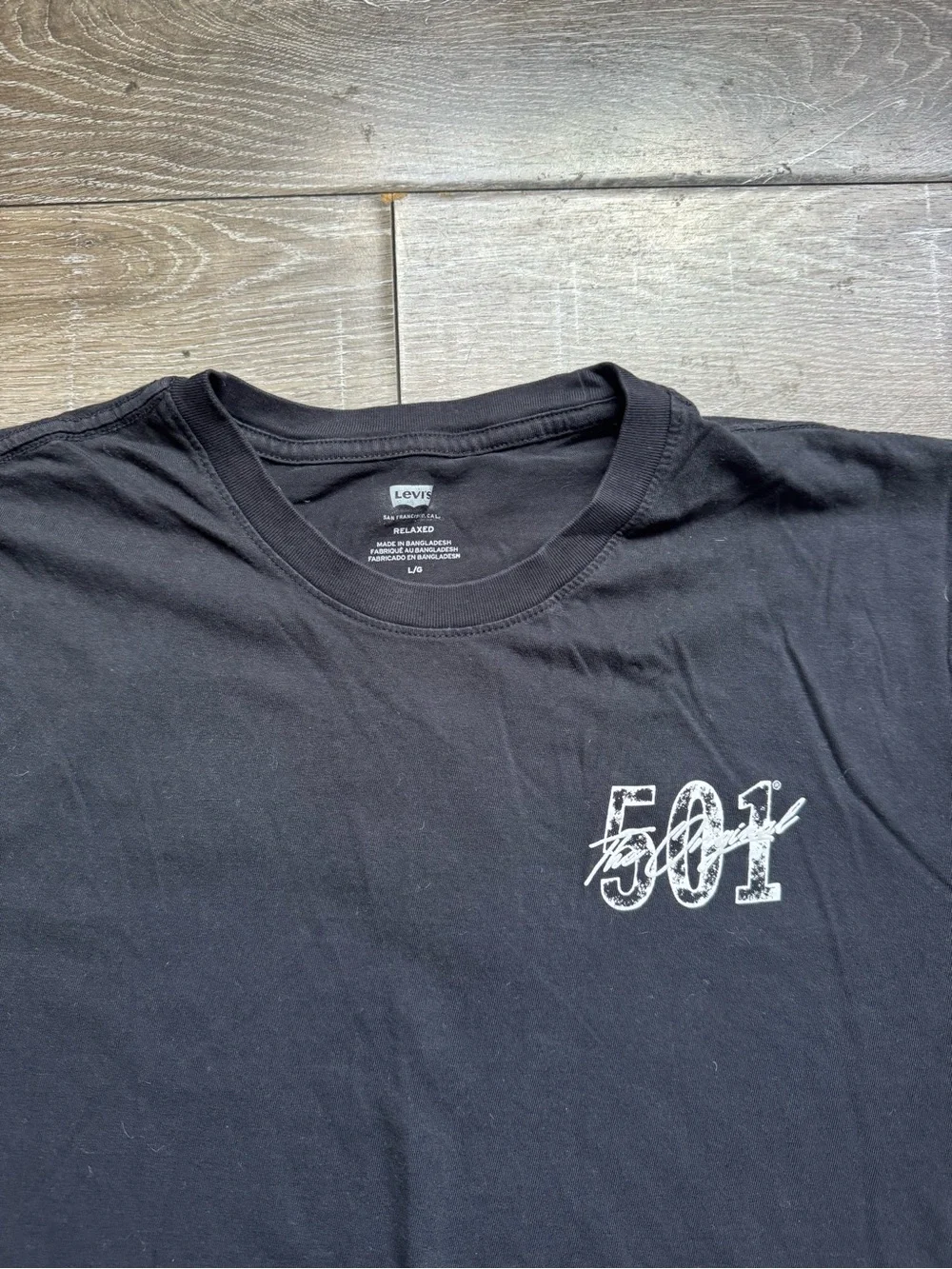 Levi's Black 501 Graphic Short-Sleeve Tee